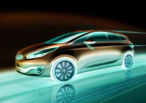 Kia Carens sketches 2012 года